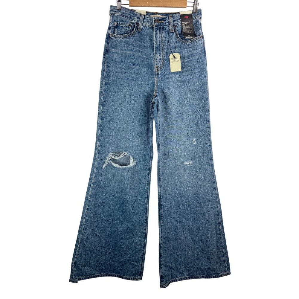 Levis High loose Flare jeans womens 90s retro boho sz 27